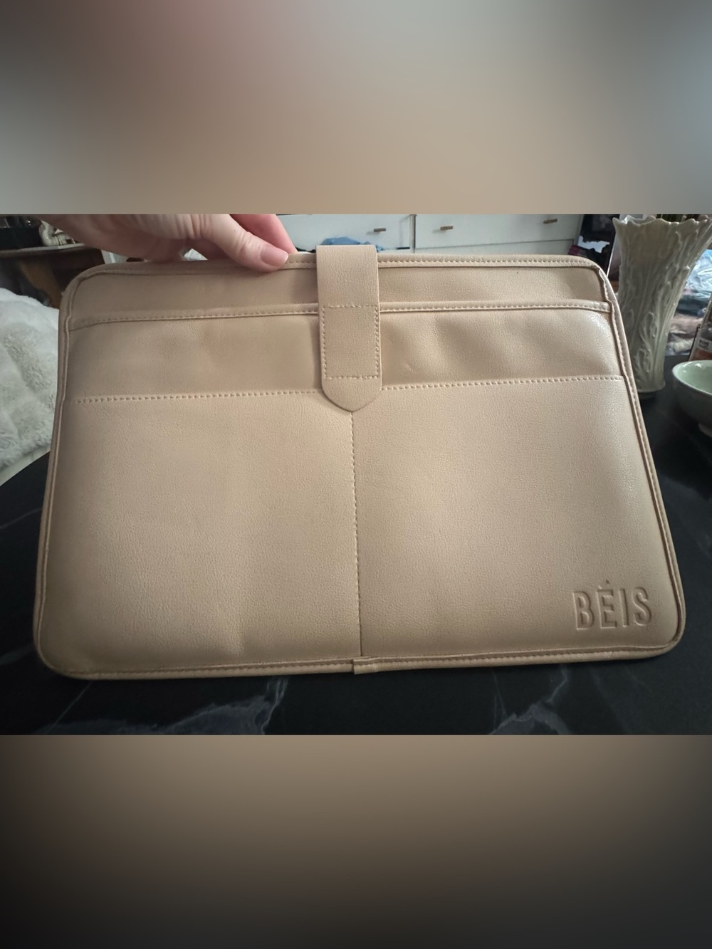 BEIS Faux-leather Laptop Sleeve